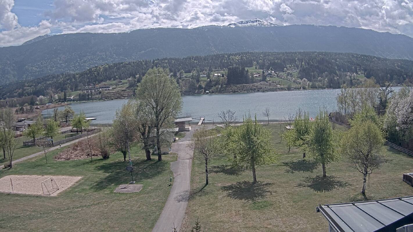 Archived image Webcam Schluga bathing beach and camping site