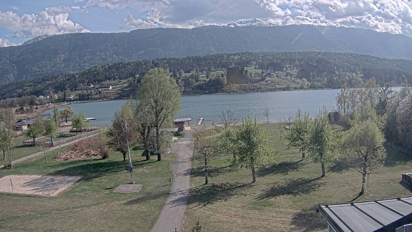 Archived image Webcam Schluga bathing beach and camping site