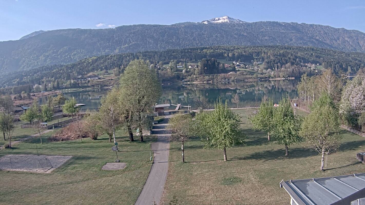 Archived image Webcam Schluga bathing beach and camping site