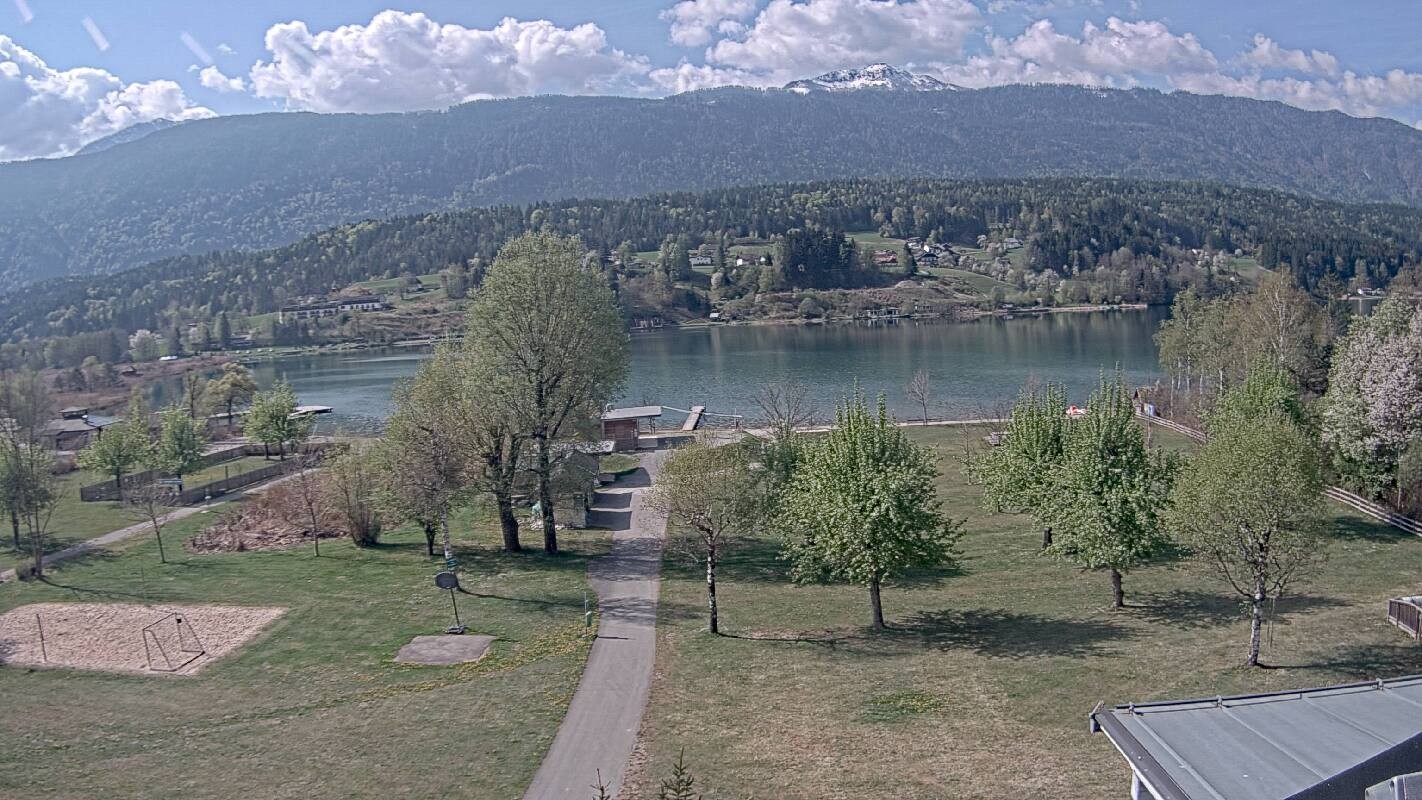 Archived image Webcam Schluga bathing beach and camping site
