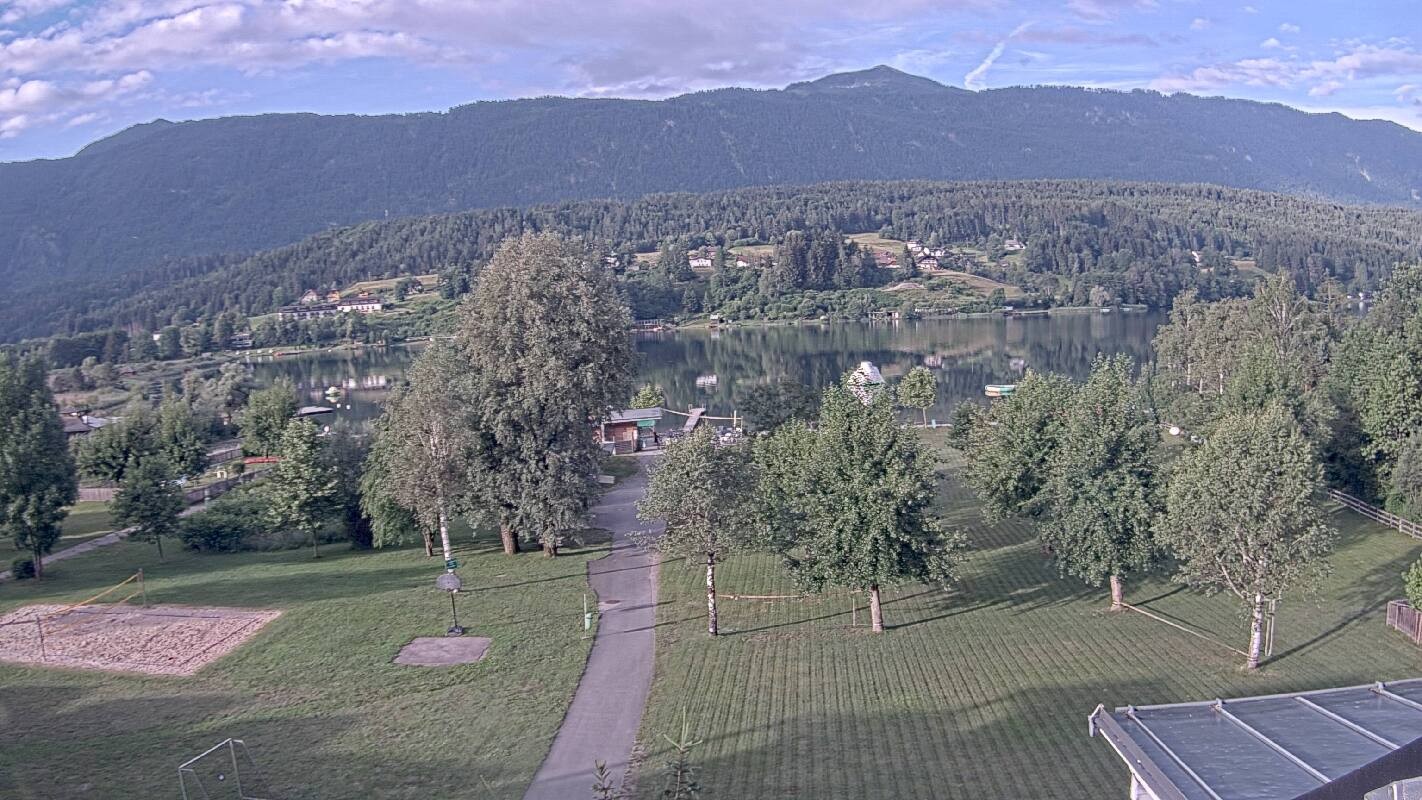 Archived image Webcam Schluga bathing beach and camping site