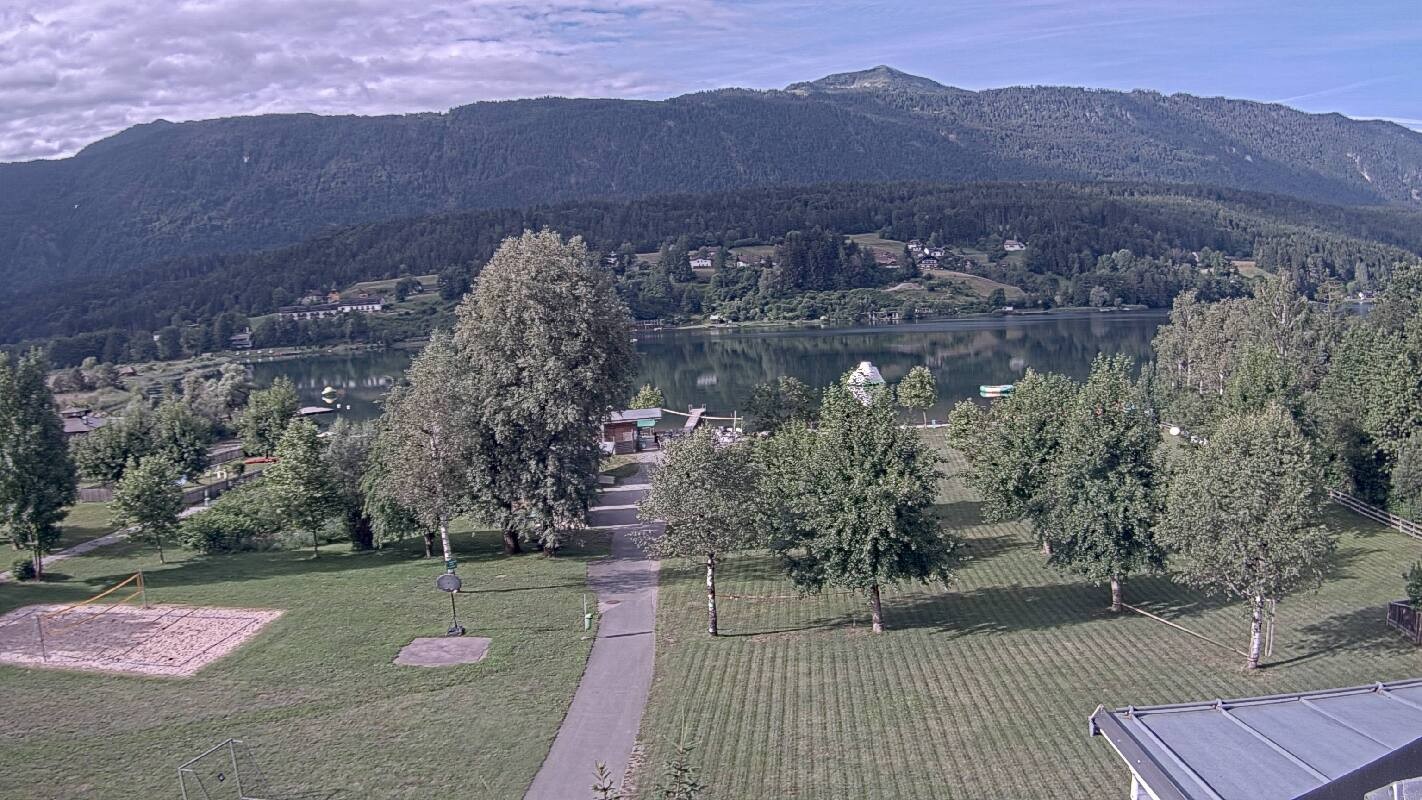 Archived image Webcam Schluga bathing beach and camping site