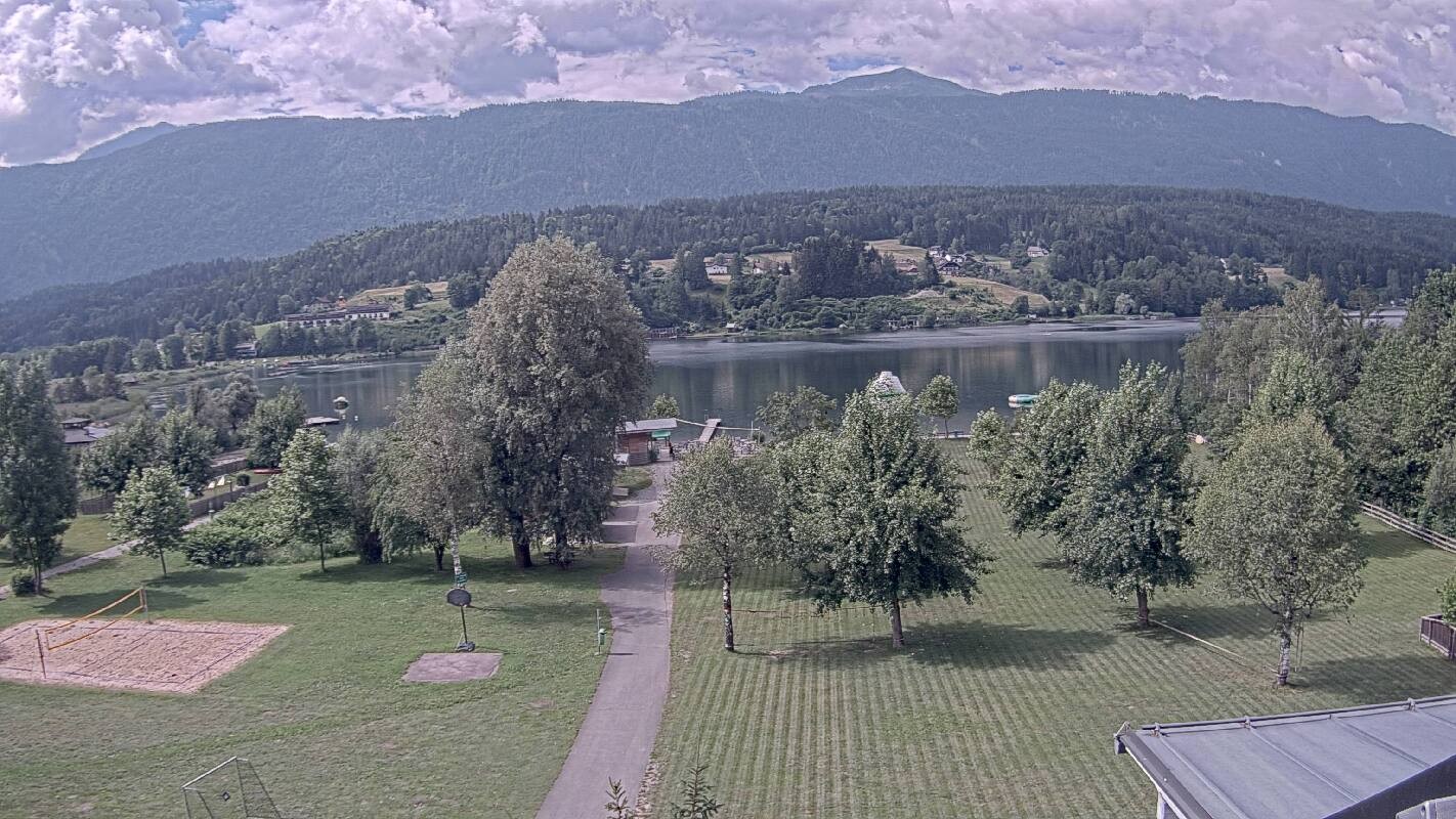 Archived image Webcam Schluga bathing beach and camping site