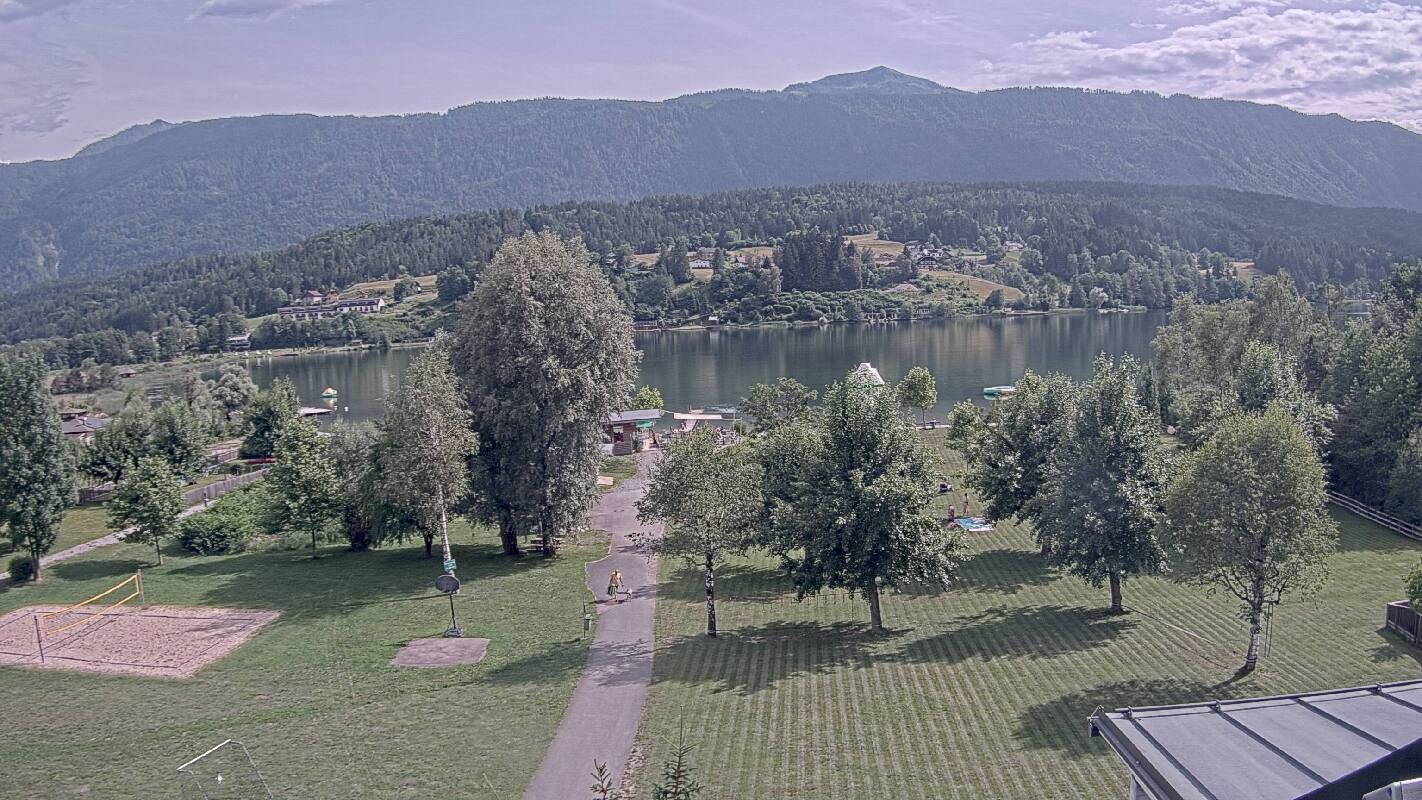 Archived image Webcam Schluga bathing beach and camping site