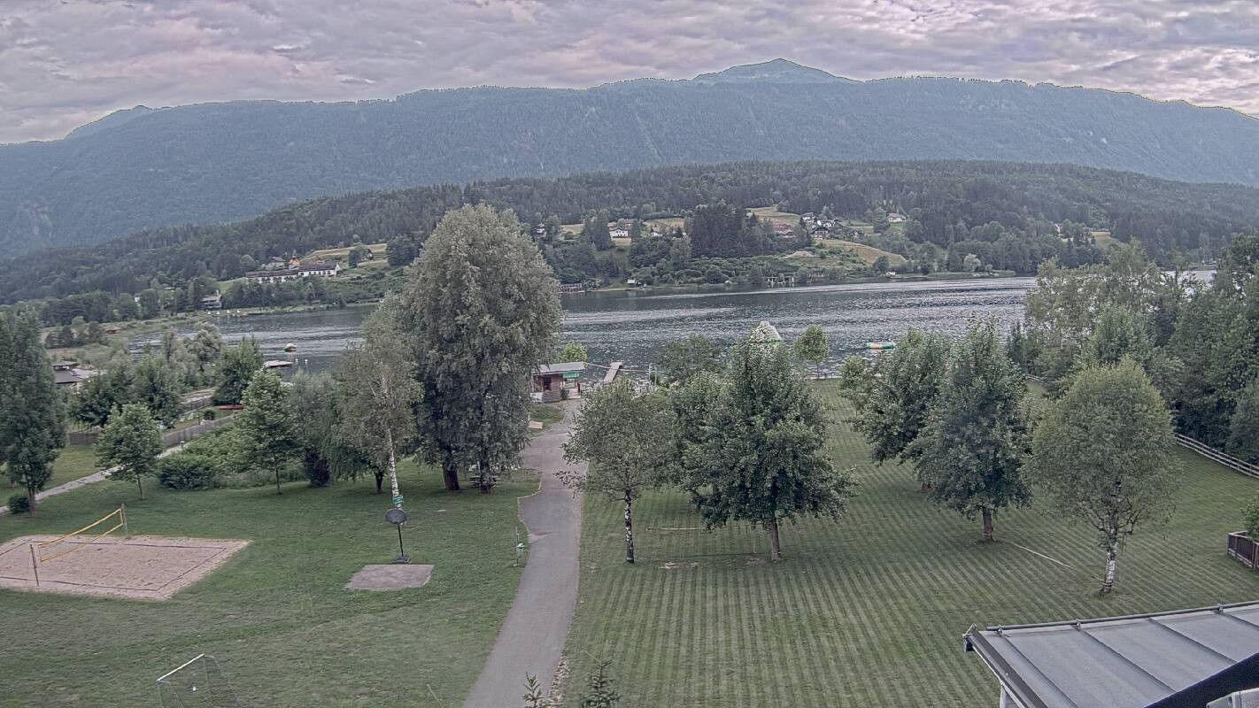 Archived image Webcam Schluga bathing beach and camping site