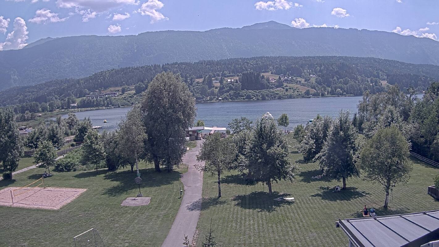 Archiv Foto Webcam Schluga: Campingplatz und Strandbad