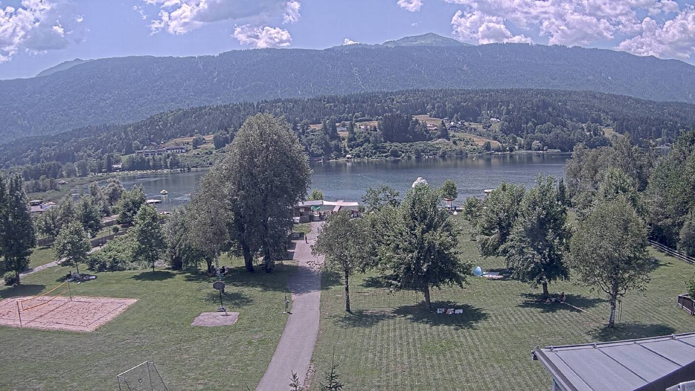 Archiv Foto Webcam Schluga: Campingplatz und Strandbad