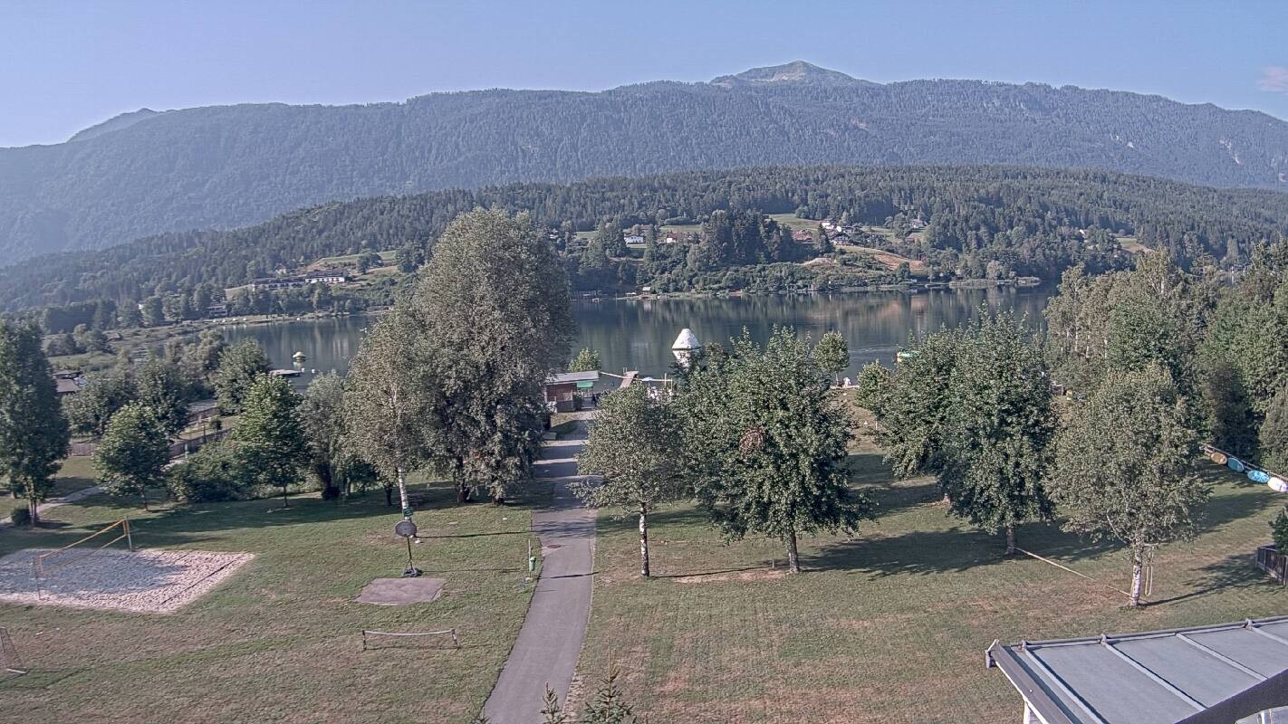Archiv Foto Webcam Schluga: Campingplatz und Strandbad