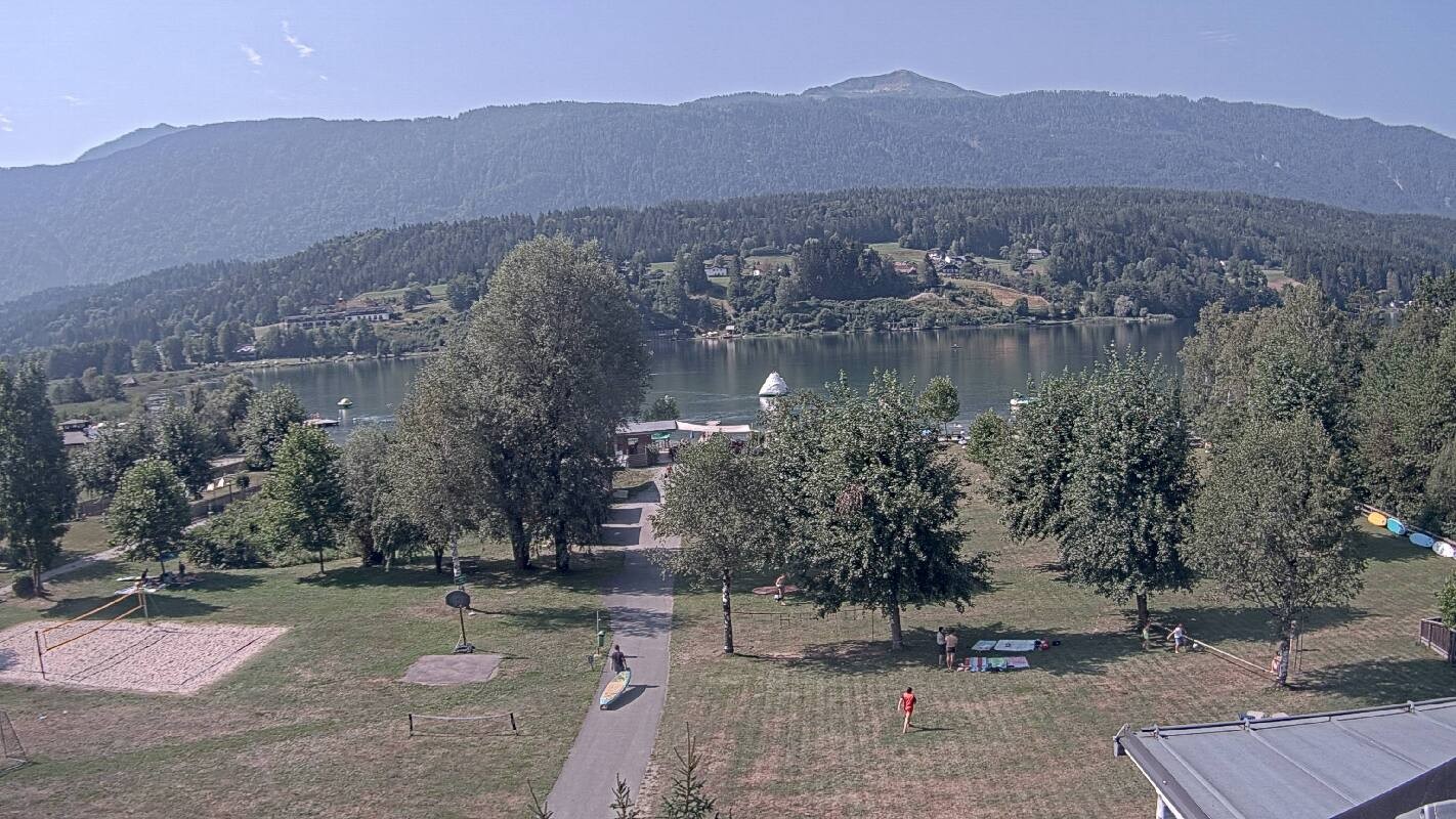 Archiv Foto Webcam Schluga: Campingplatz und Strandbad