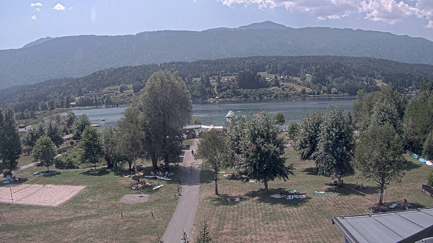 Archiv Foto Webcam Schluga: Campingplatz und Strandbad
