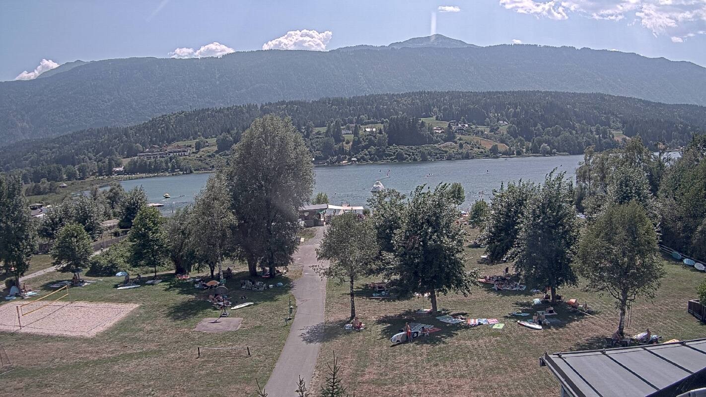 Archiv Foto Webcam Schluga: Campingplatz und Strandbad