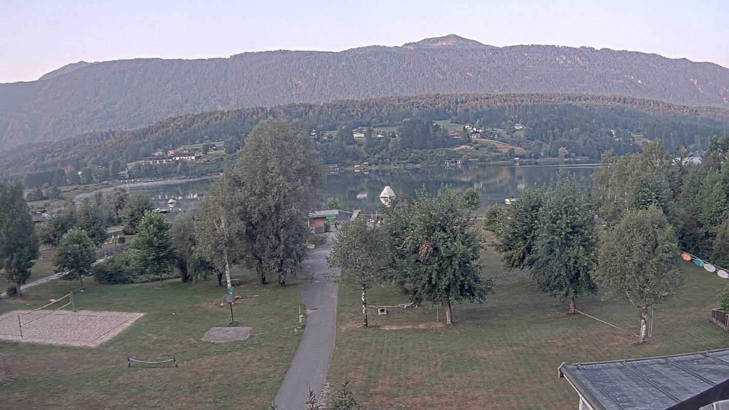 Archived image Webcam Schluga bathing beach and camping site
