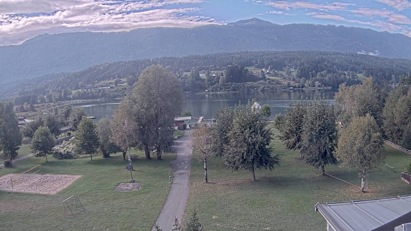 Archived image Webcam Schluga bathing beach and camping site