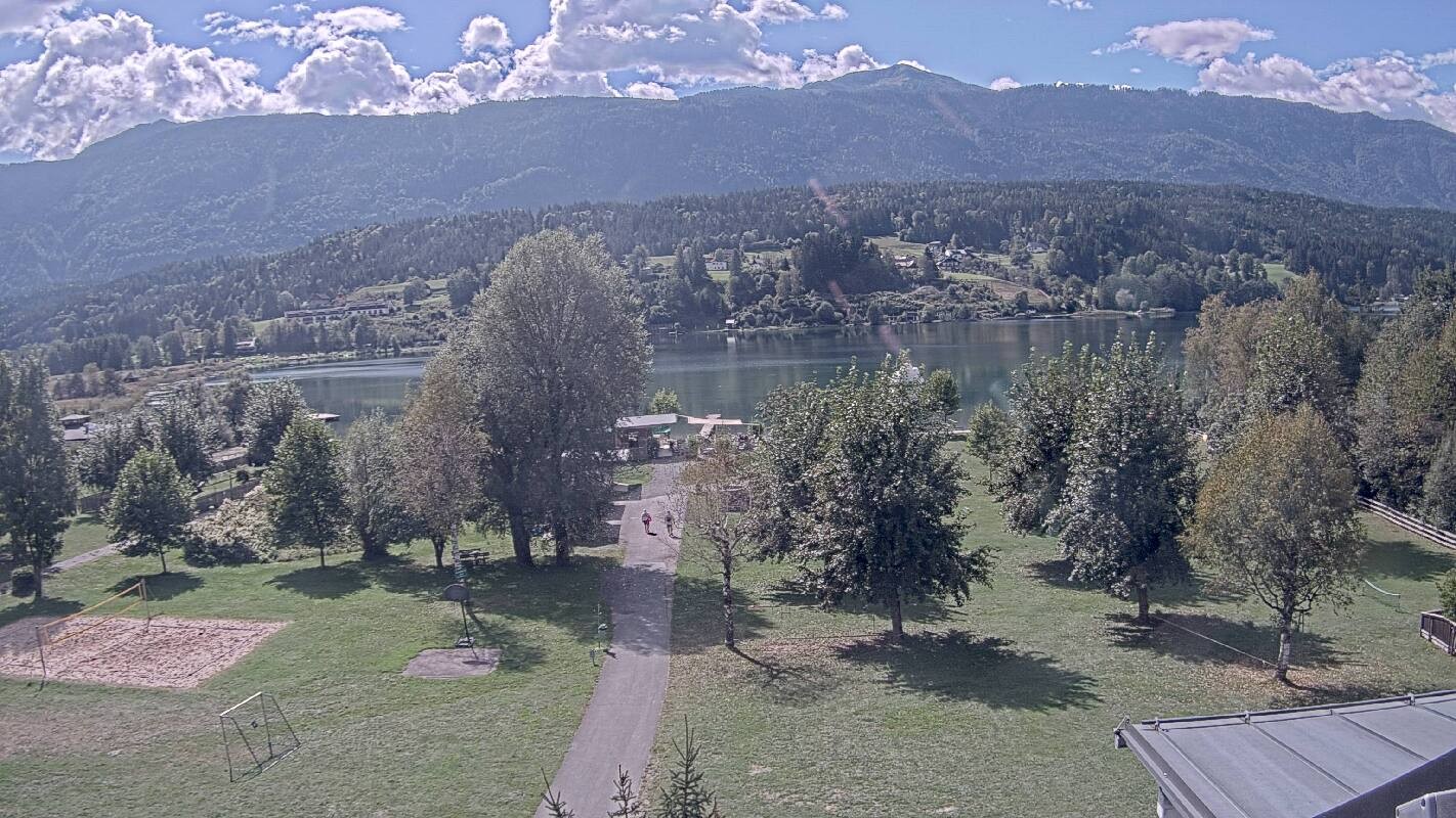 Archived image Webcam Schluga bathing beach and camping site