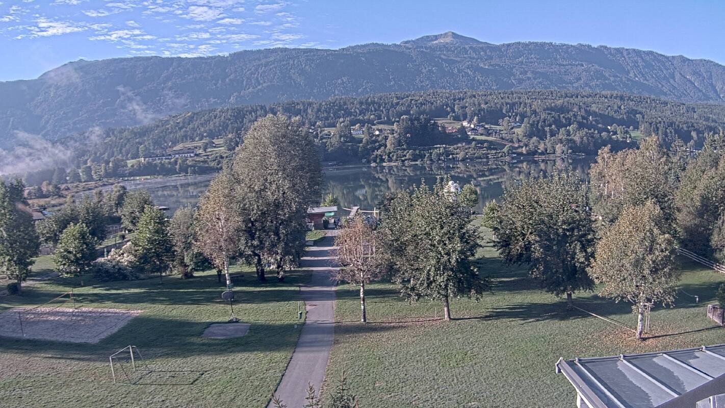Archived image Webcam Schluga bathing beach and camping site