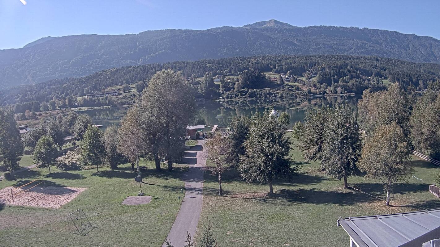 Archived image Webcam Schluga bathing beach and camping site