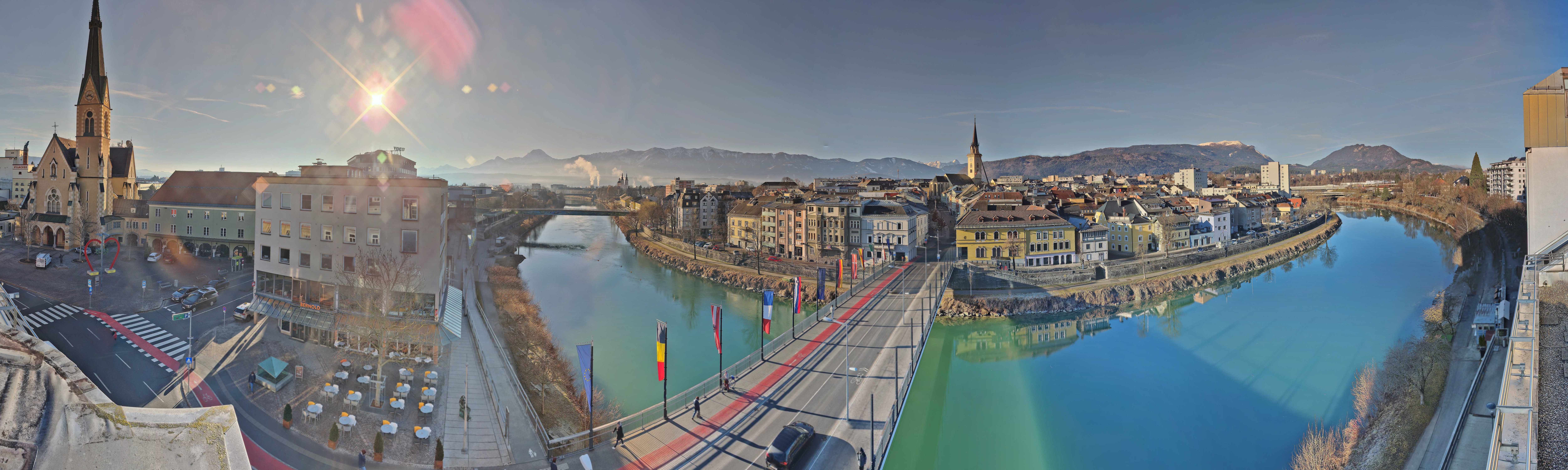 Archived image Webcam Panoramic view of Villach