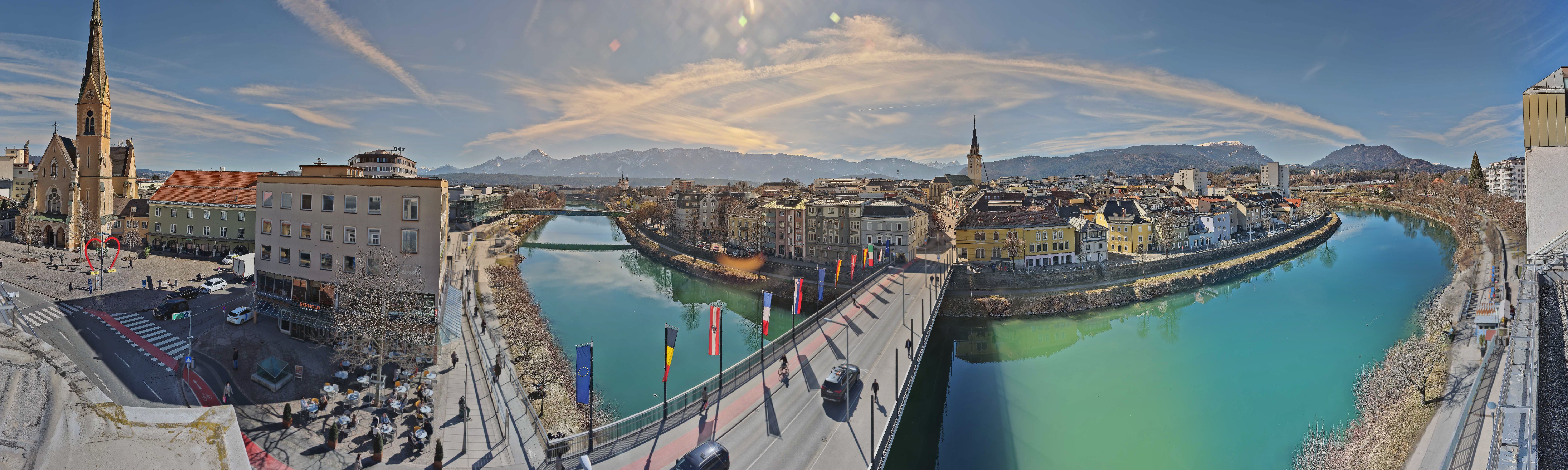 Archived image Webcam Panoramic view of Villach