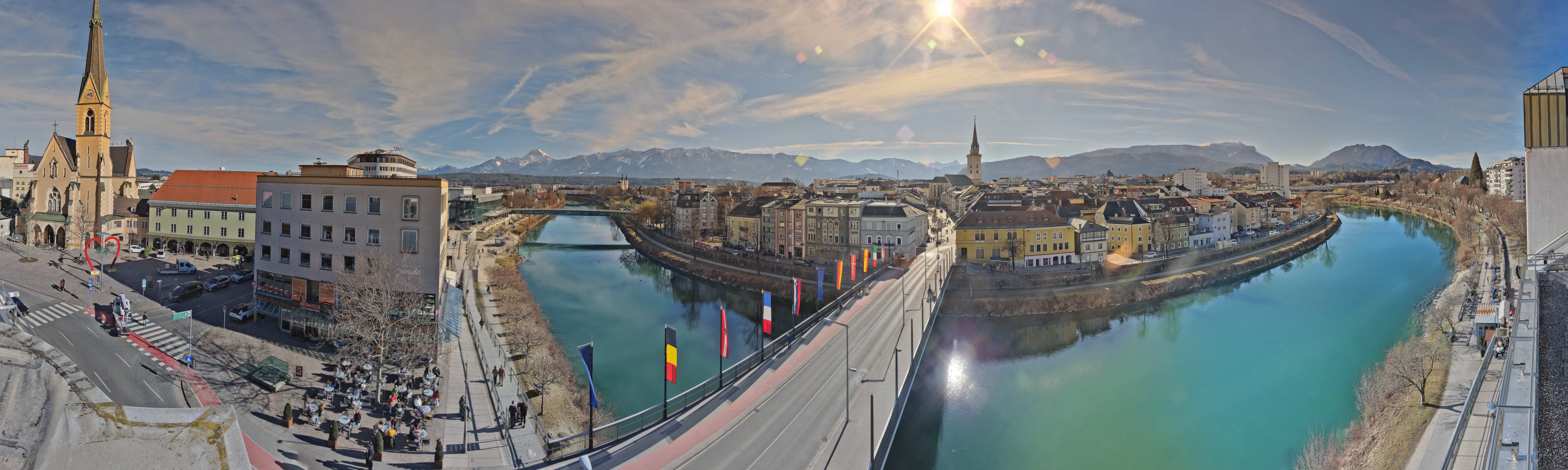 Archived image Webcam Panoramic view of Villach