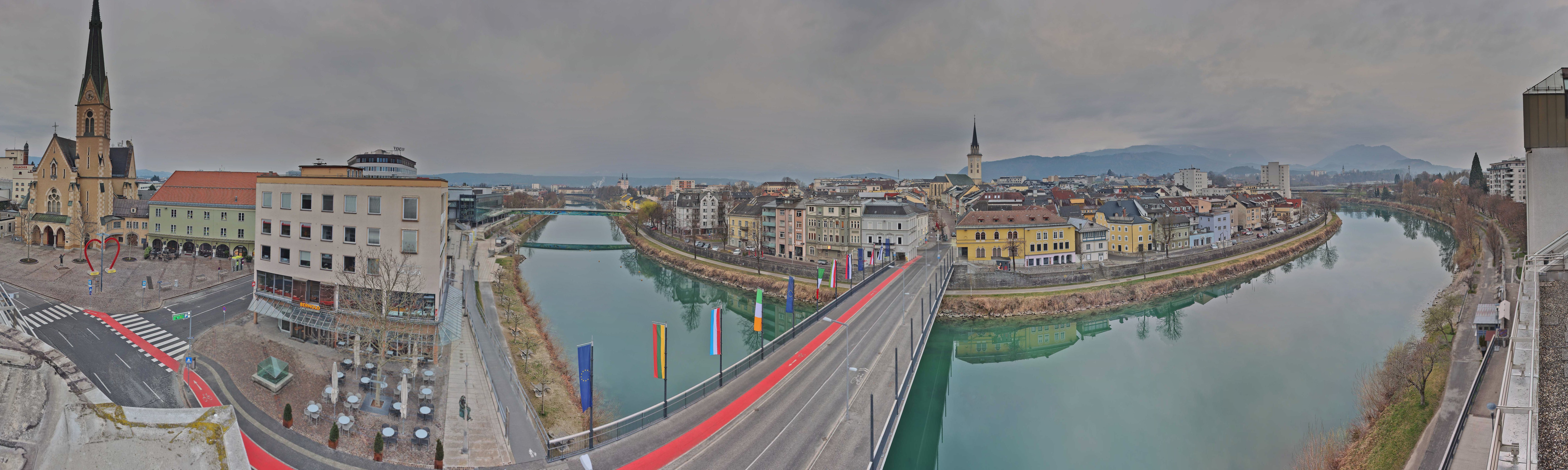 Archived image Webcam Panoramic view of Villach