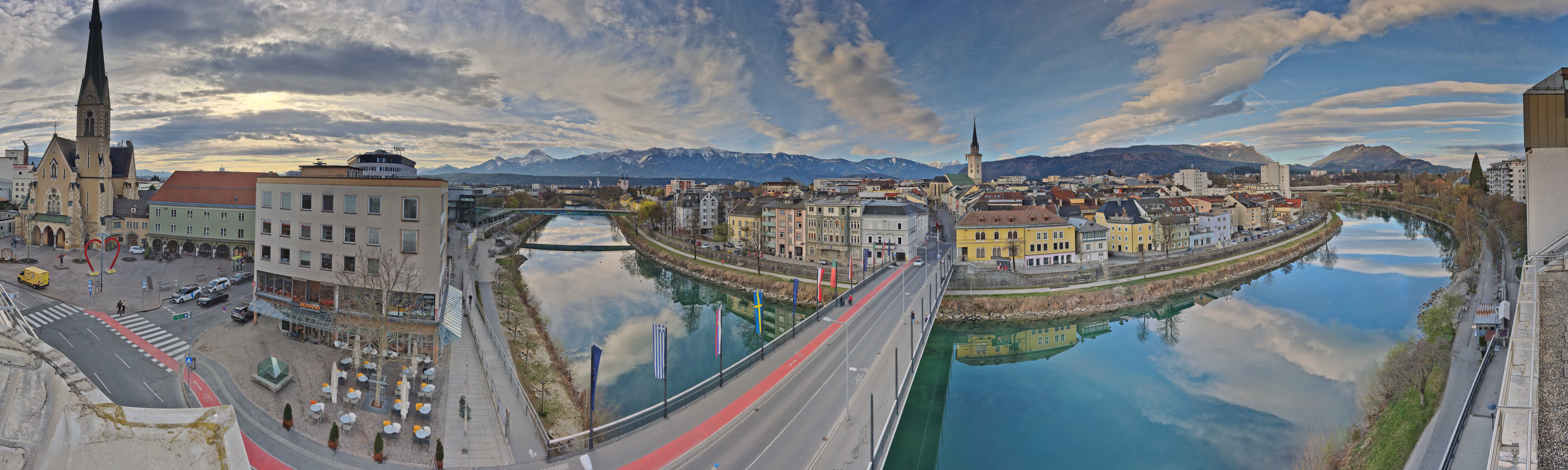Archived image Webcam Panoramic view of Villach