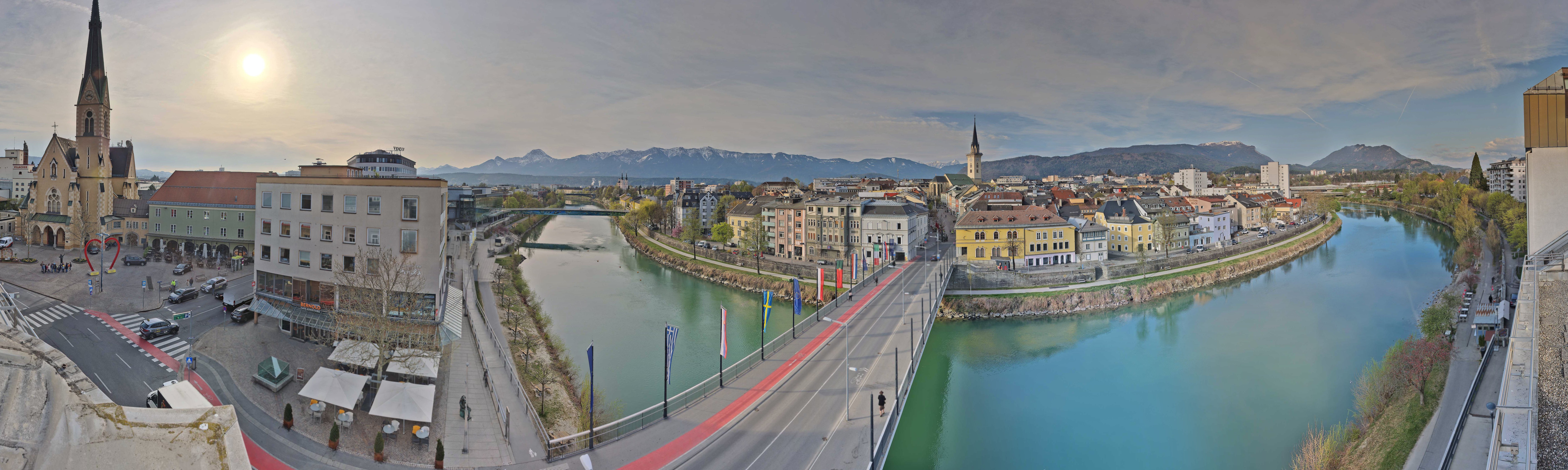 Archived image Webcam Panoramic view of Villach