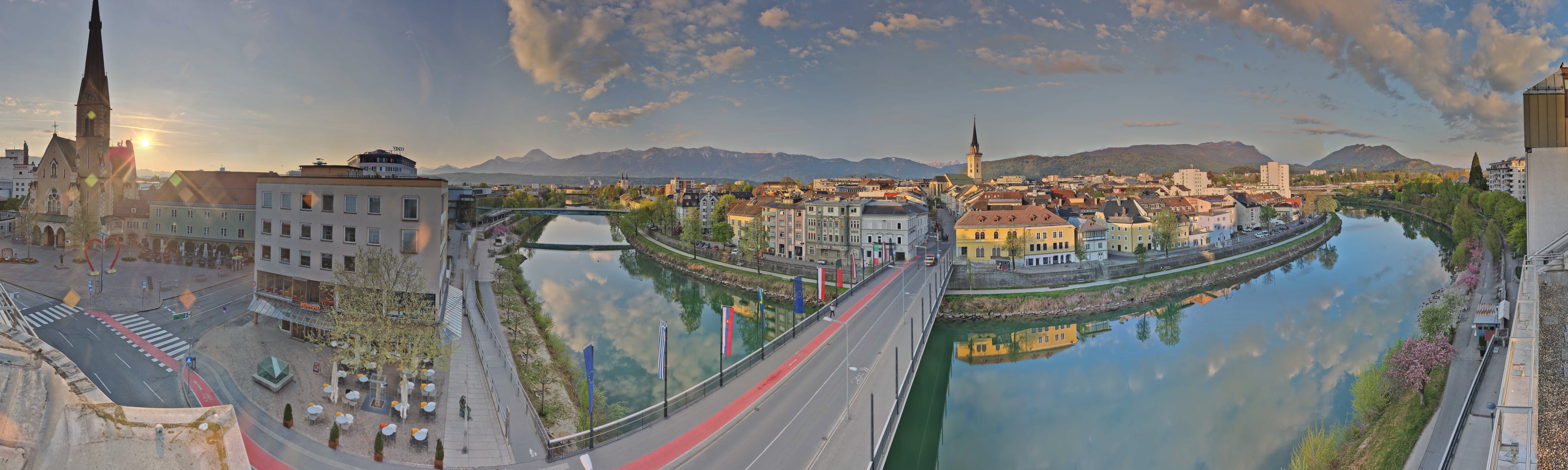 Archived image Webcam Panoramic view of Villach