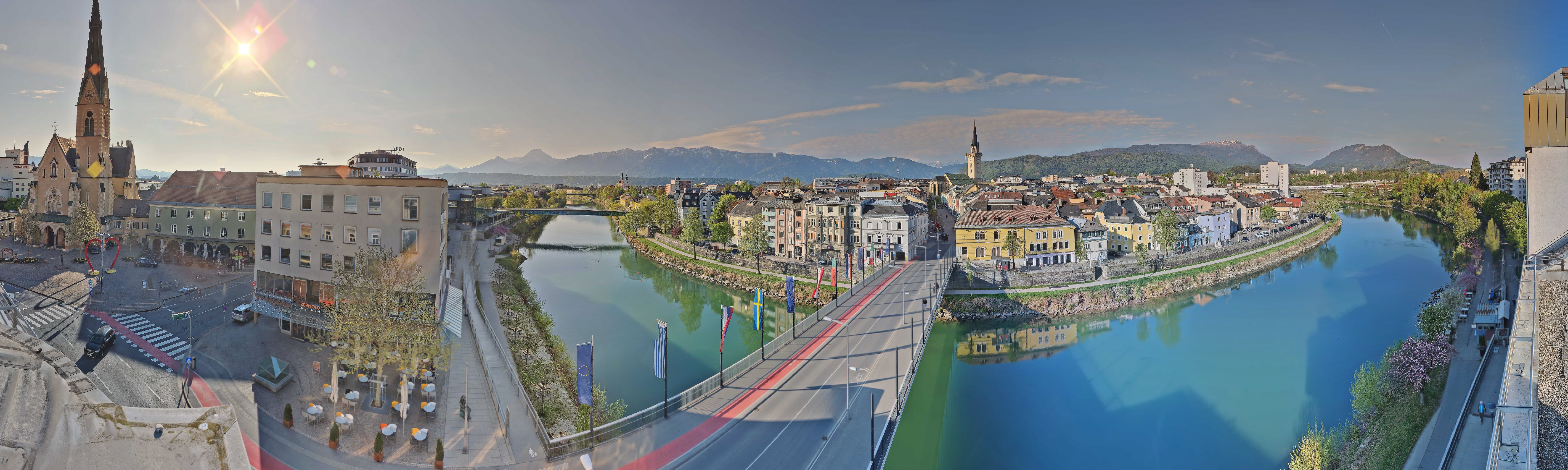 Archived image Webcam Panoramic view of Villach