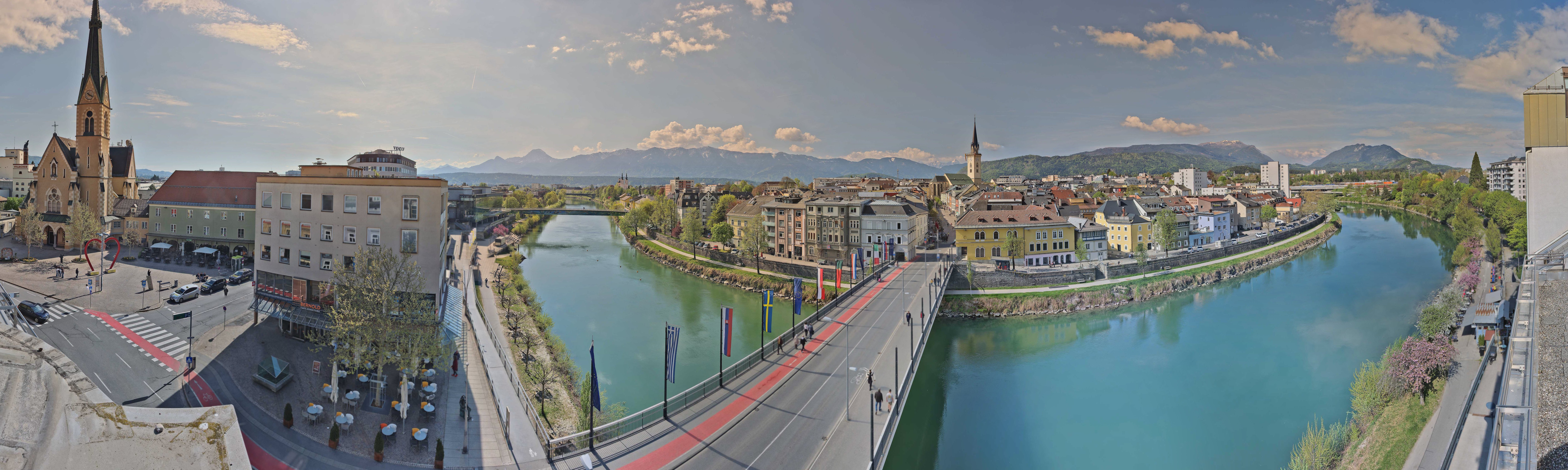 Archived image Webcam Panoramic view of Villach