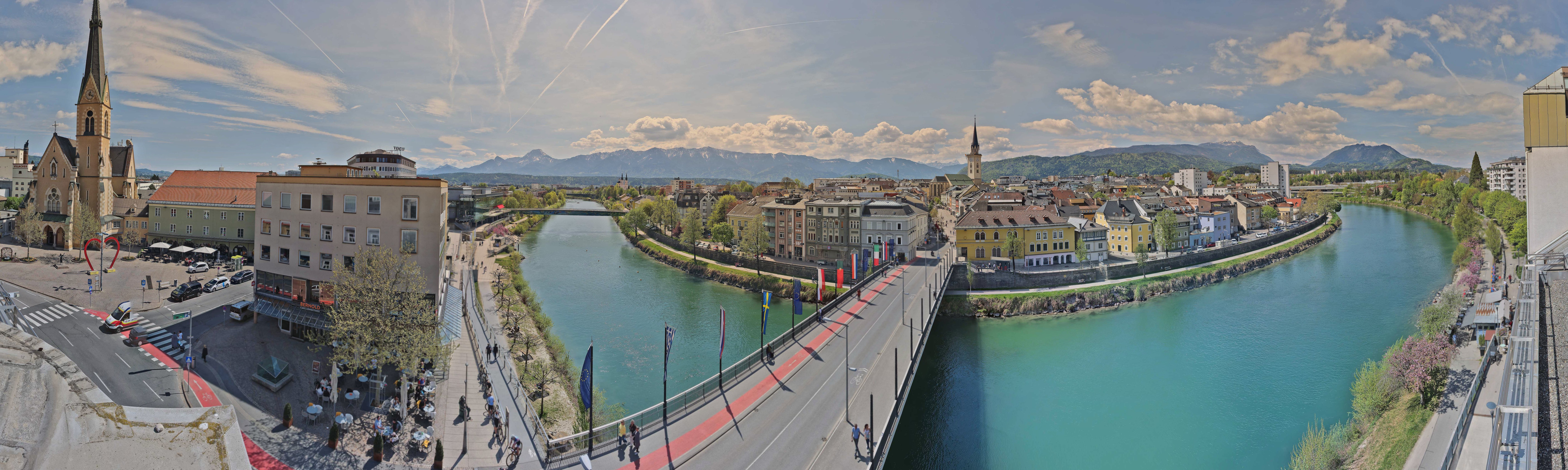 Archived image Webcam Panoramic view of Villach