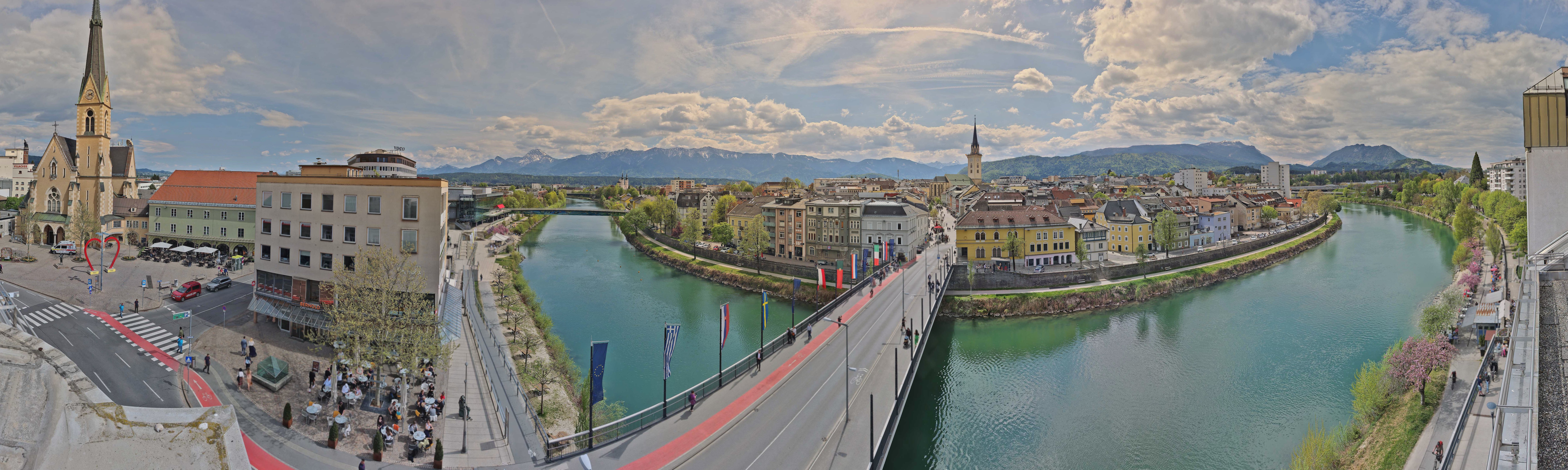 Archived image Webcam Panoramic view of Villach