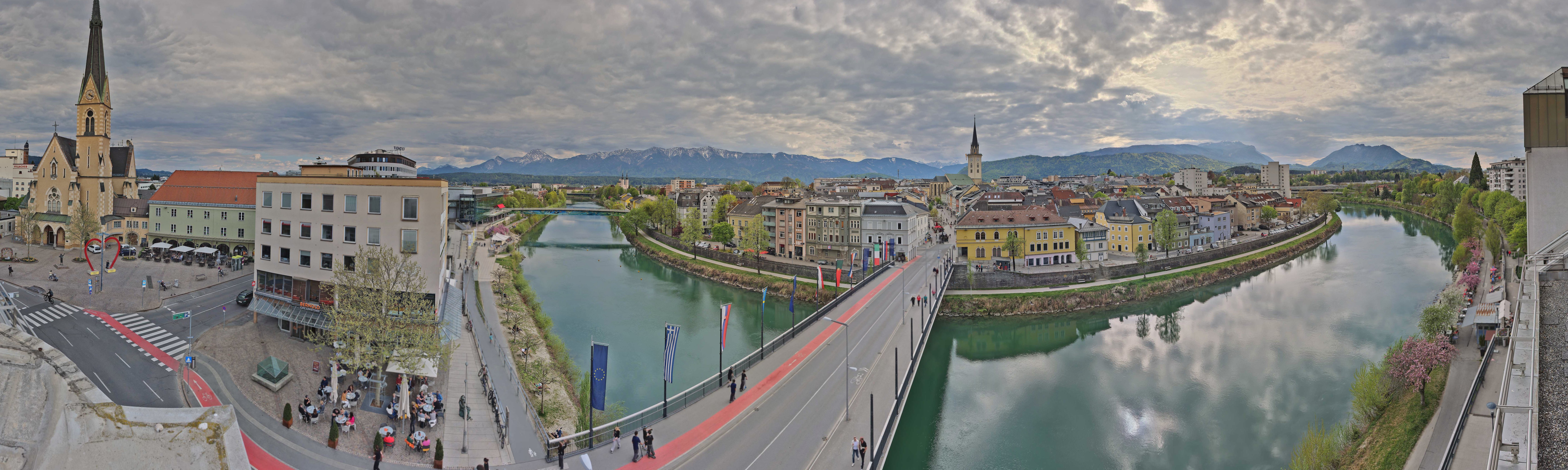 Archived image Webcam Panoramic view of Villach