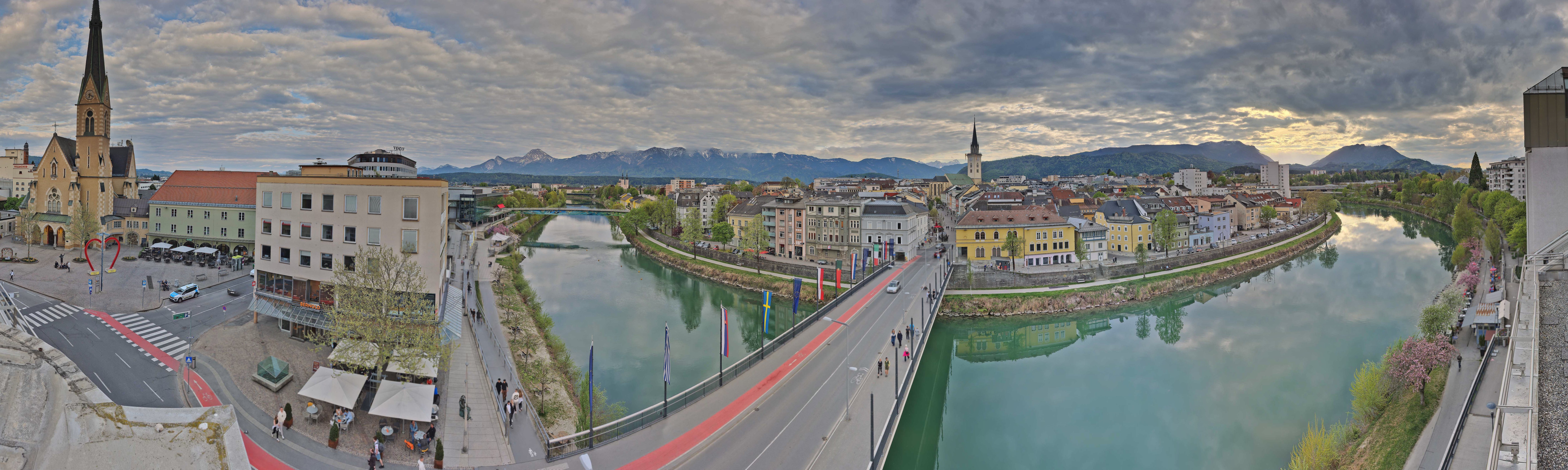 Archived image Webcam Panoramic view of Villach