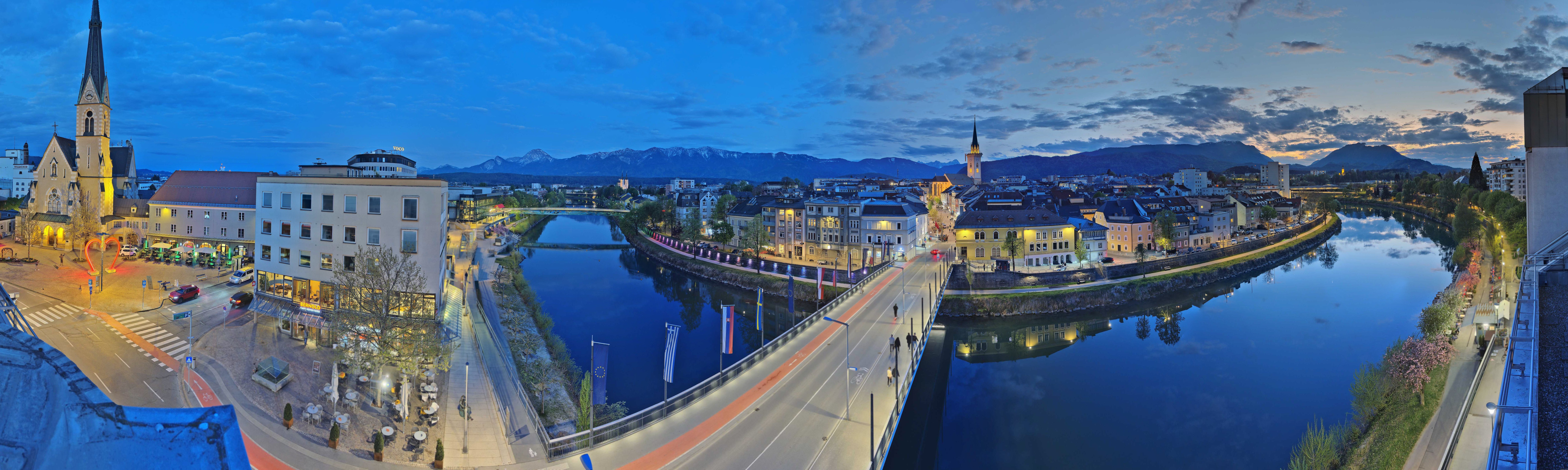 Archived image Webcam Panoramic view of Villach