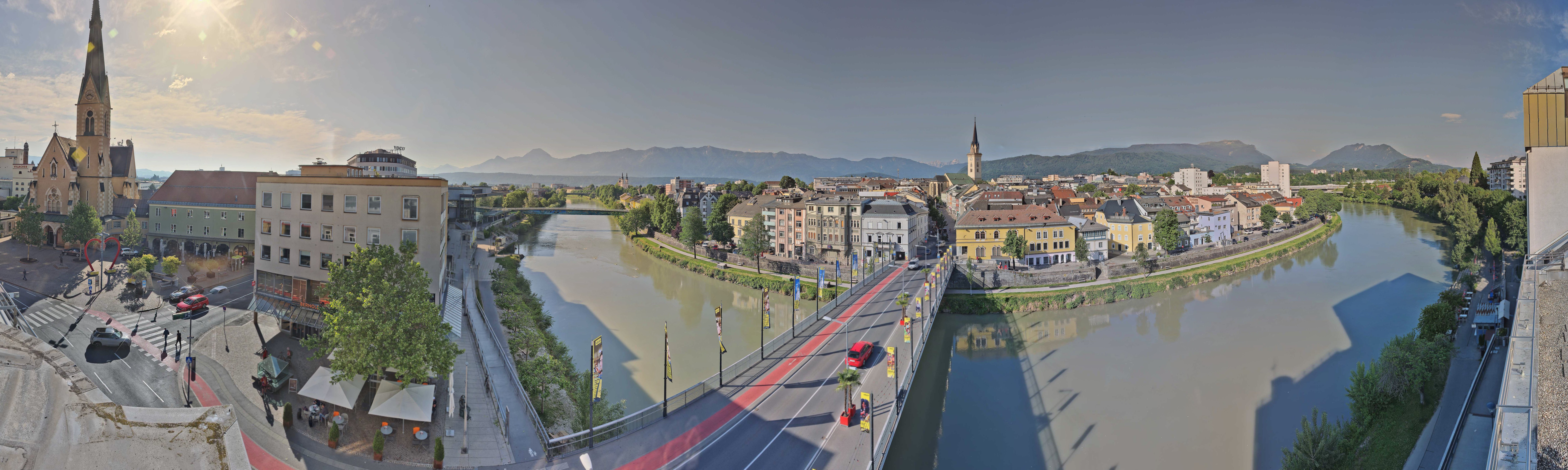 Archived image Webcam Panoramic view of Villach