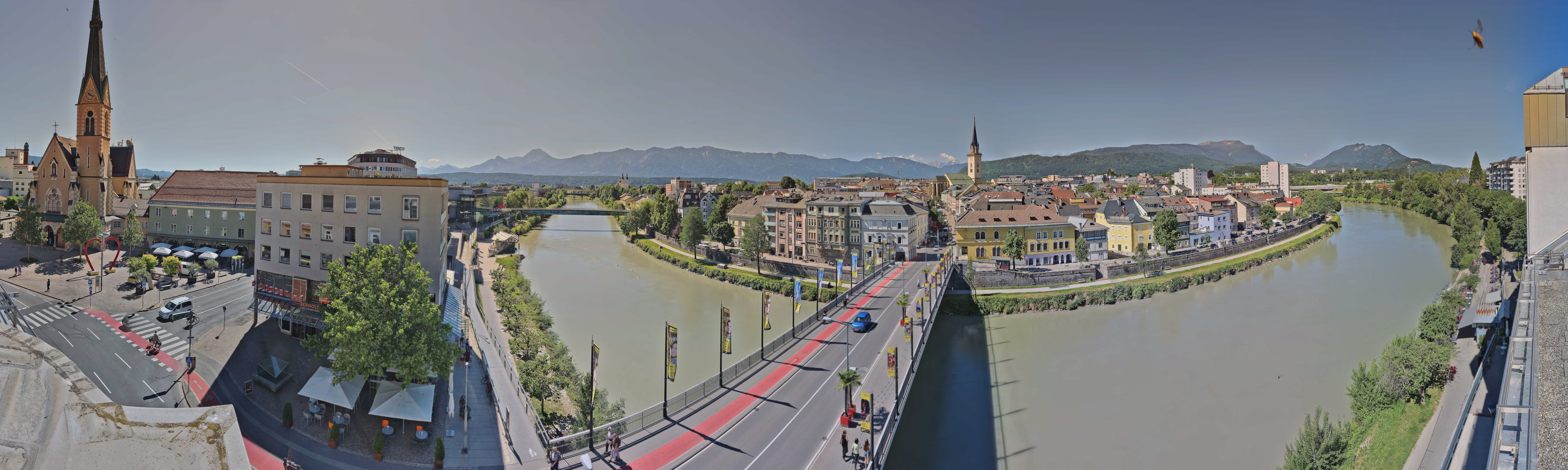Archived image Webcam Panoramic view of Villach