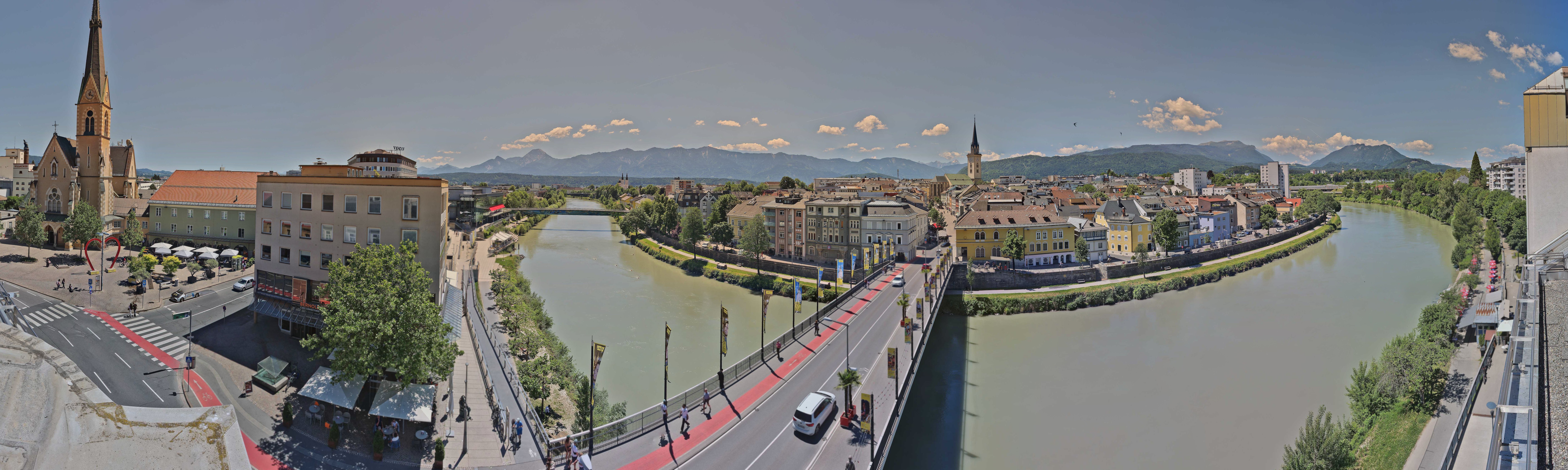 Archived image Webcam Panoramic view of Villach