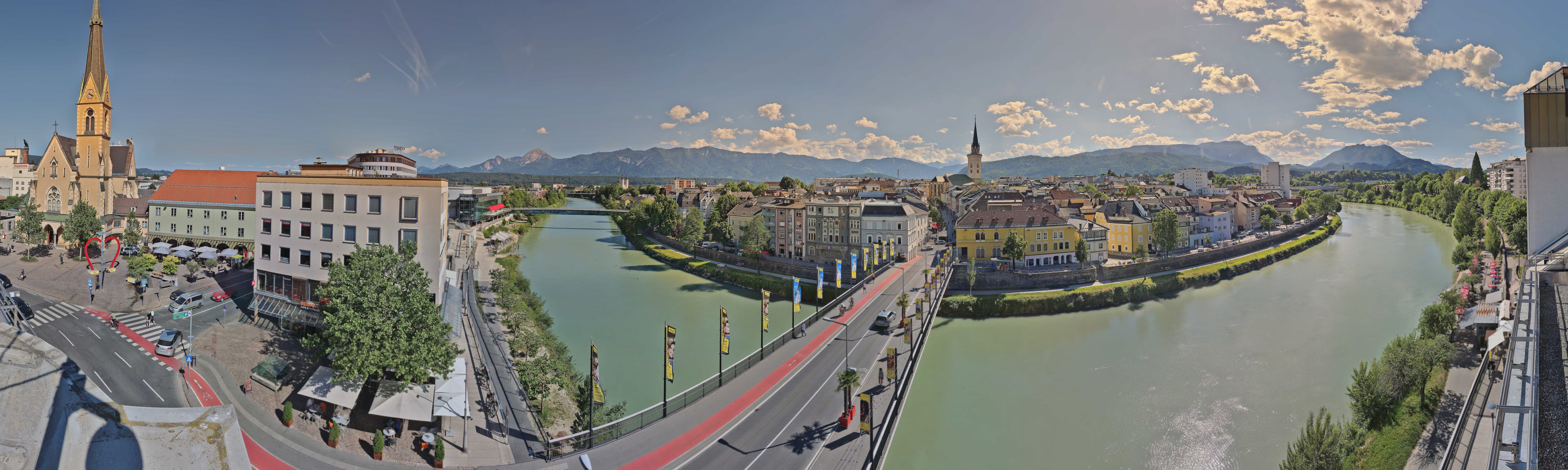 Archived image Webcam Panoramic view of Villach