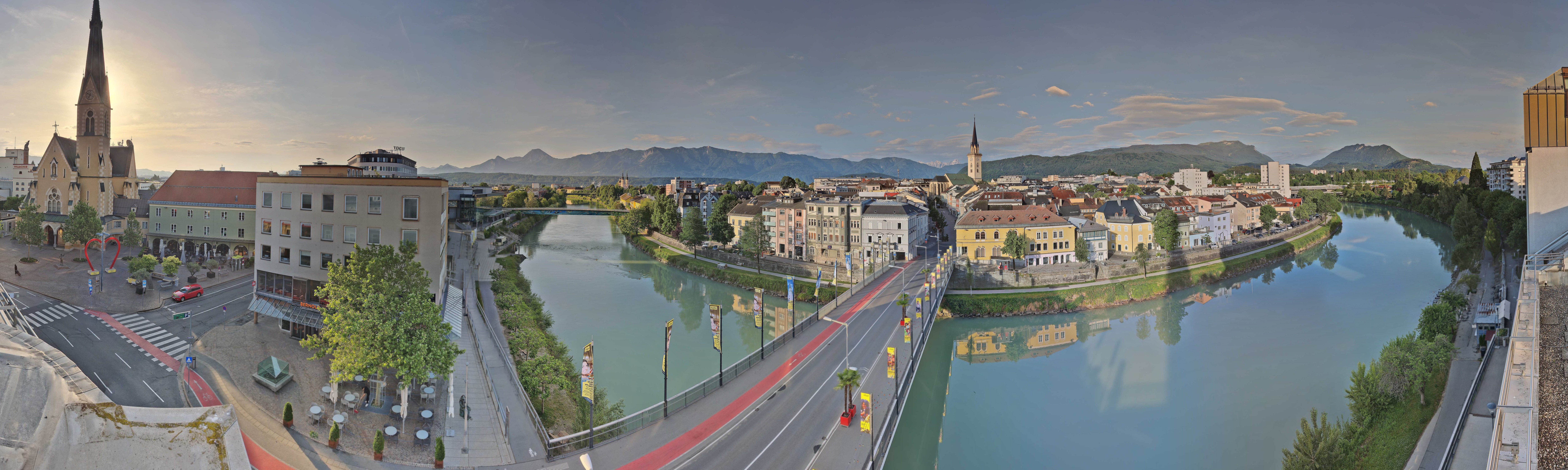 Archived image Webcam Panoramic view of Villach