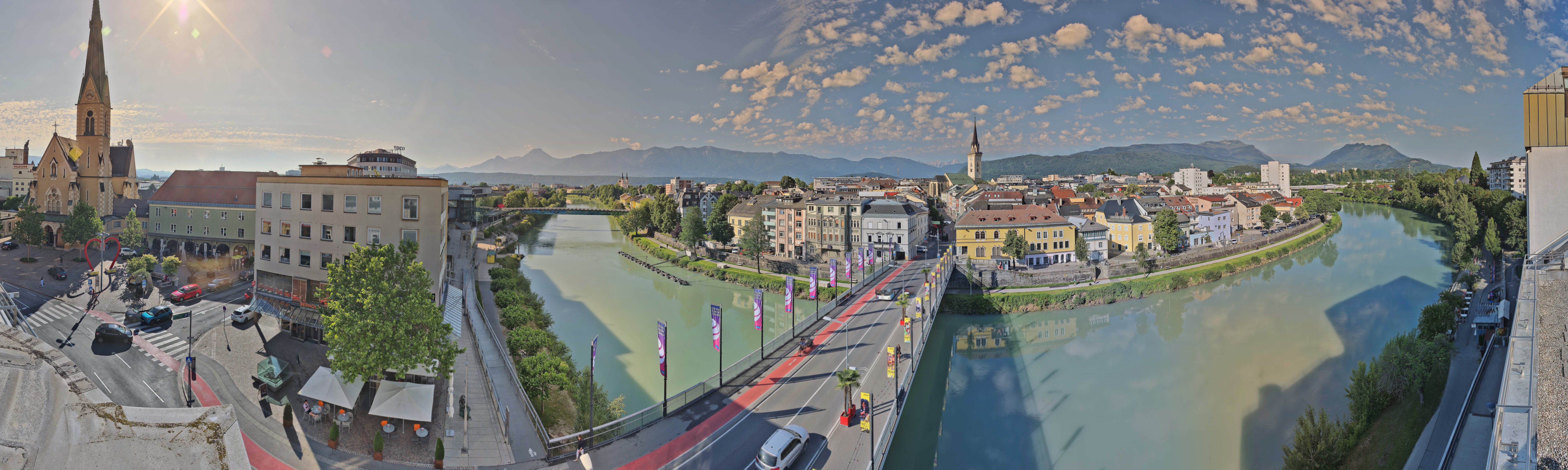 Archived image Webcam Panoramic view of Villach