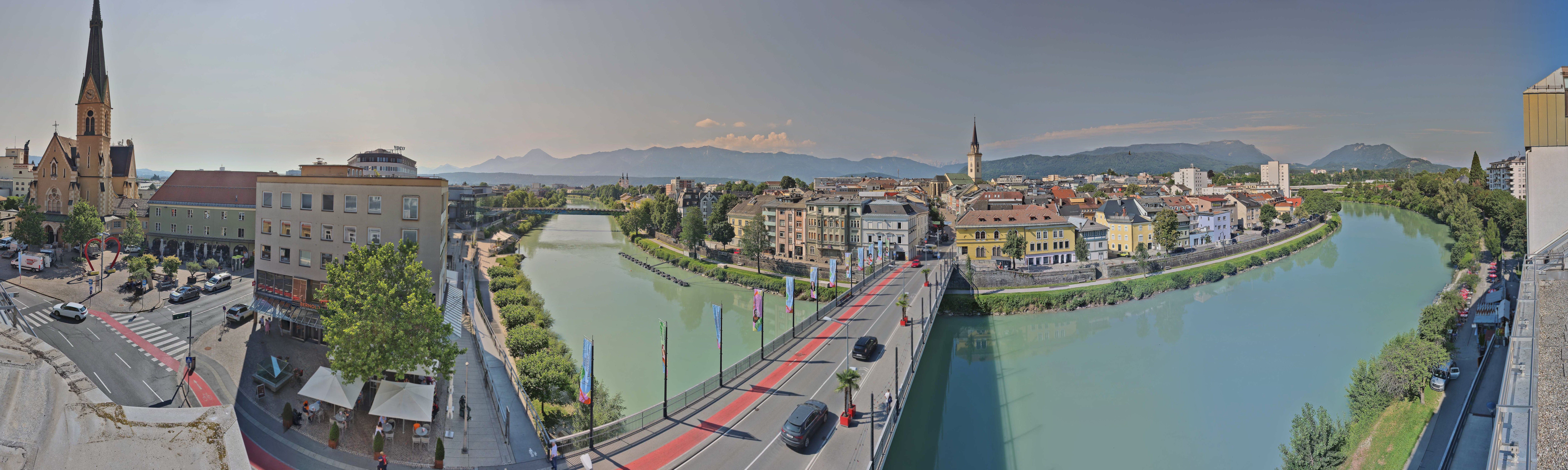 Archived image Webcam Panoramic view of Villach