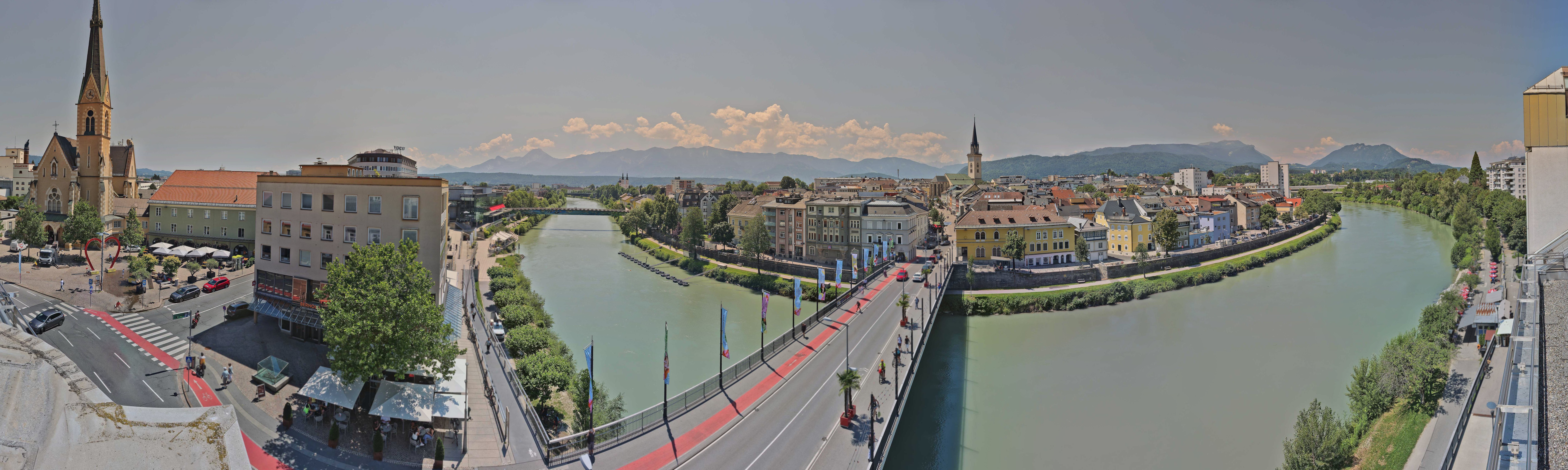 Archived image Webcam Panoramic view of Villach