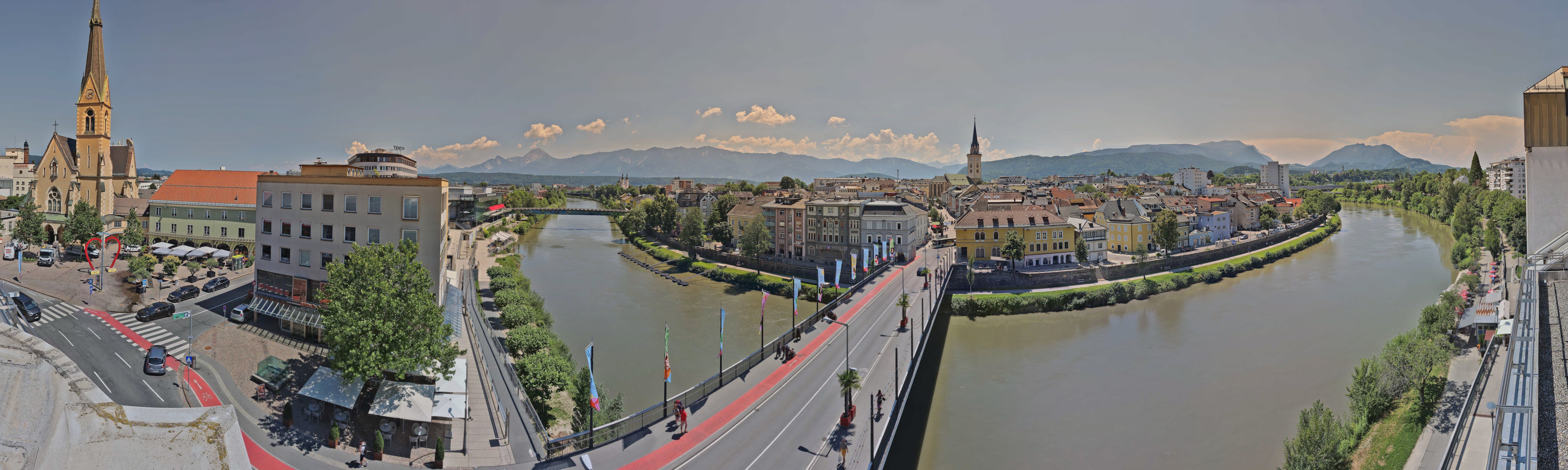 Archived image Webcam Panoramic view of Villach