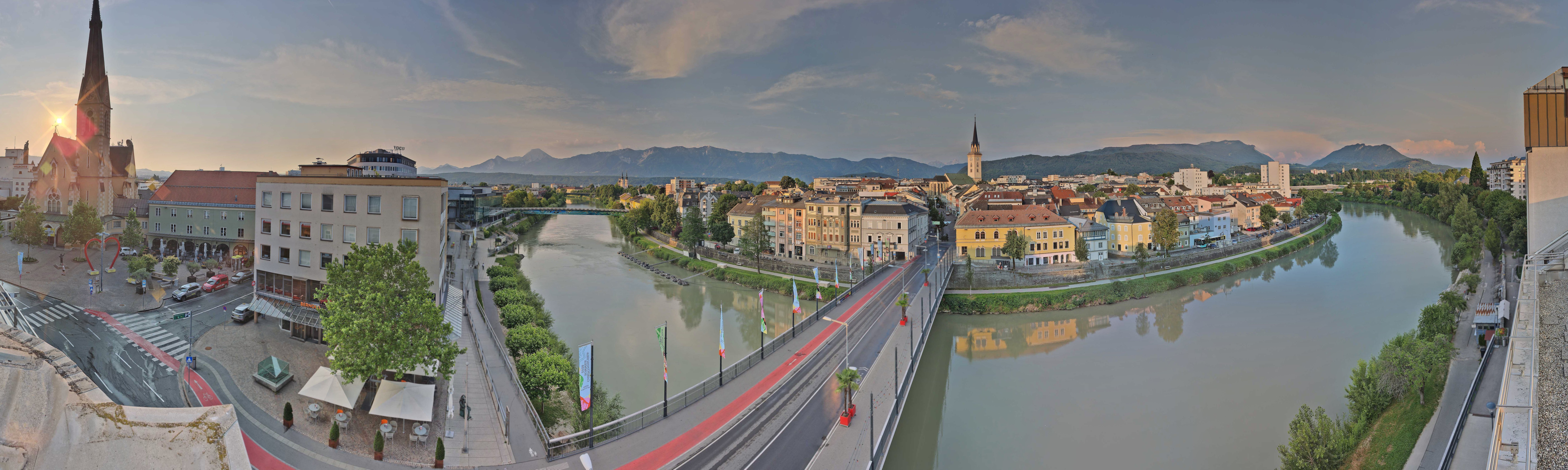 Archived image Webcam Panoramic view of Villach