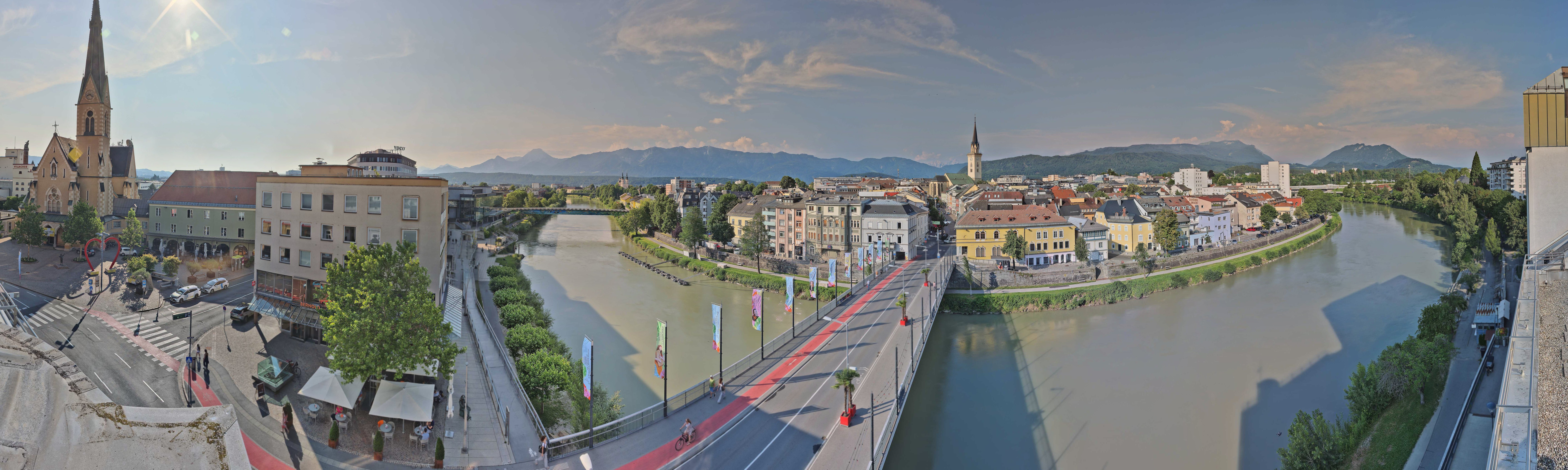 Archived image Webcam Panoramic view of Villach