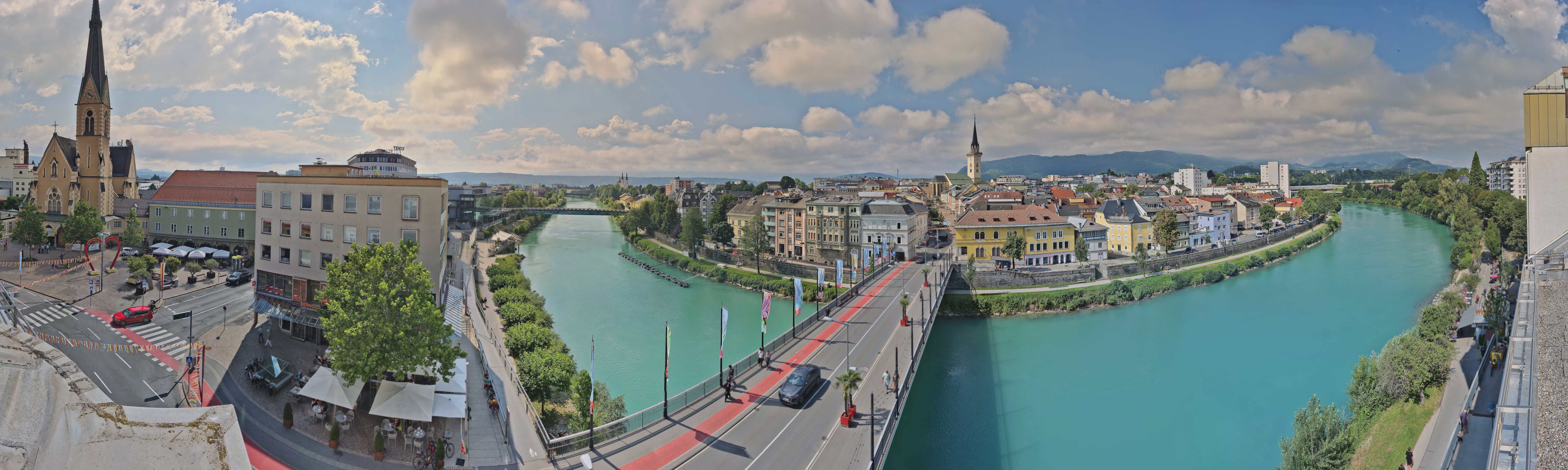 Archived image Webcam Panoramic view of Villach