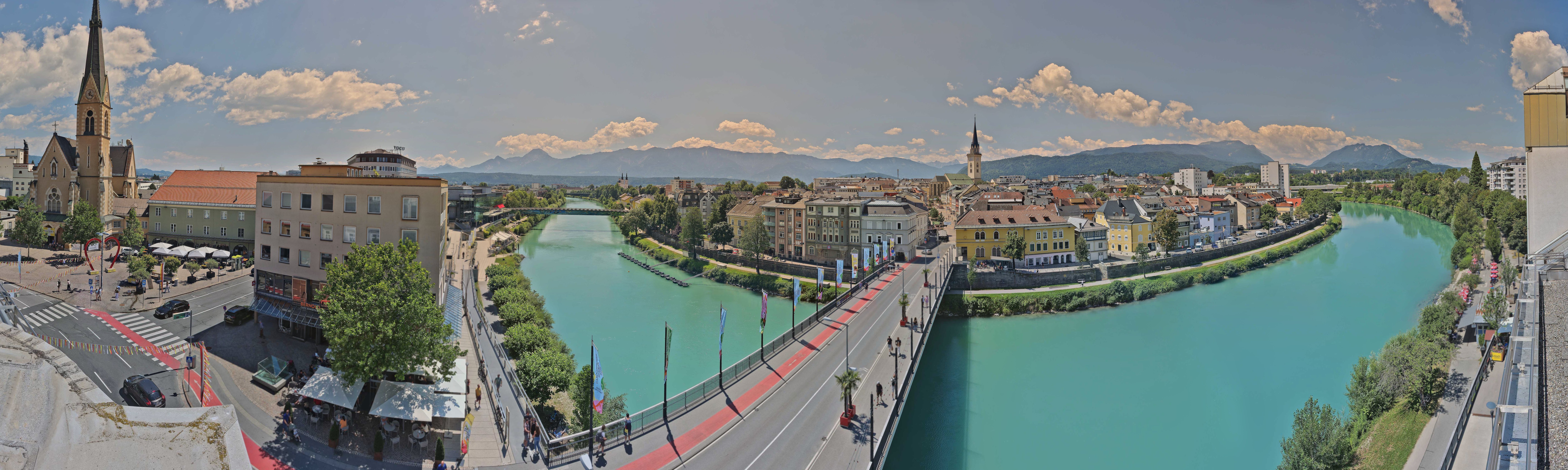 Archived image Webcam Panoramic view of Villach