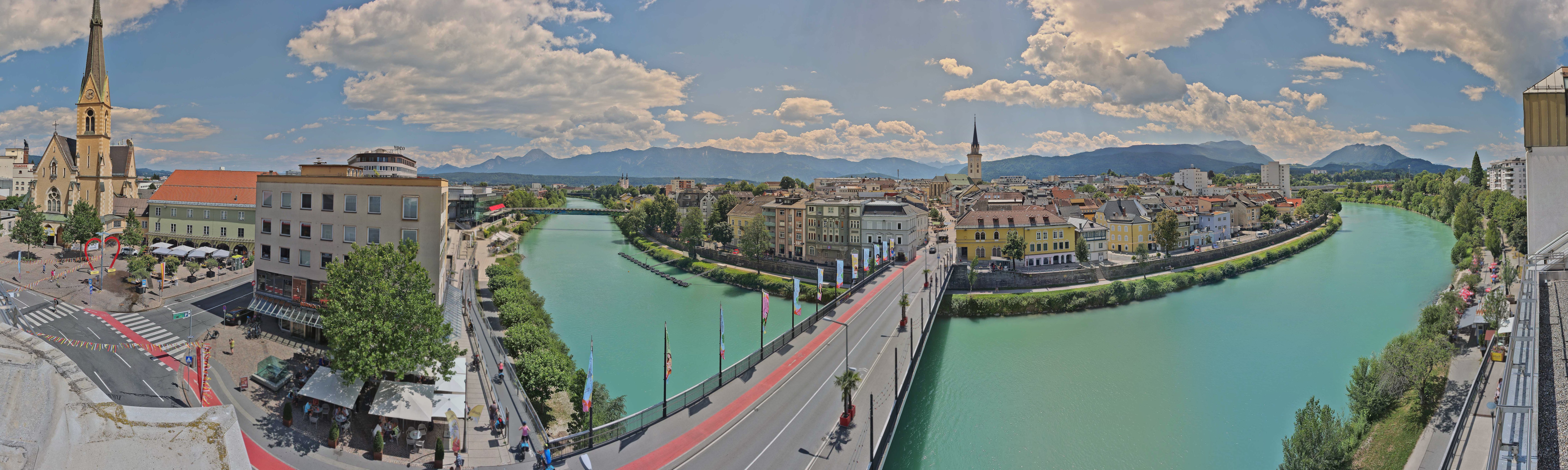 Archived image Webcam Panoramic view of Villach