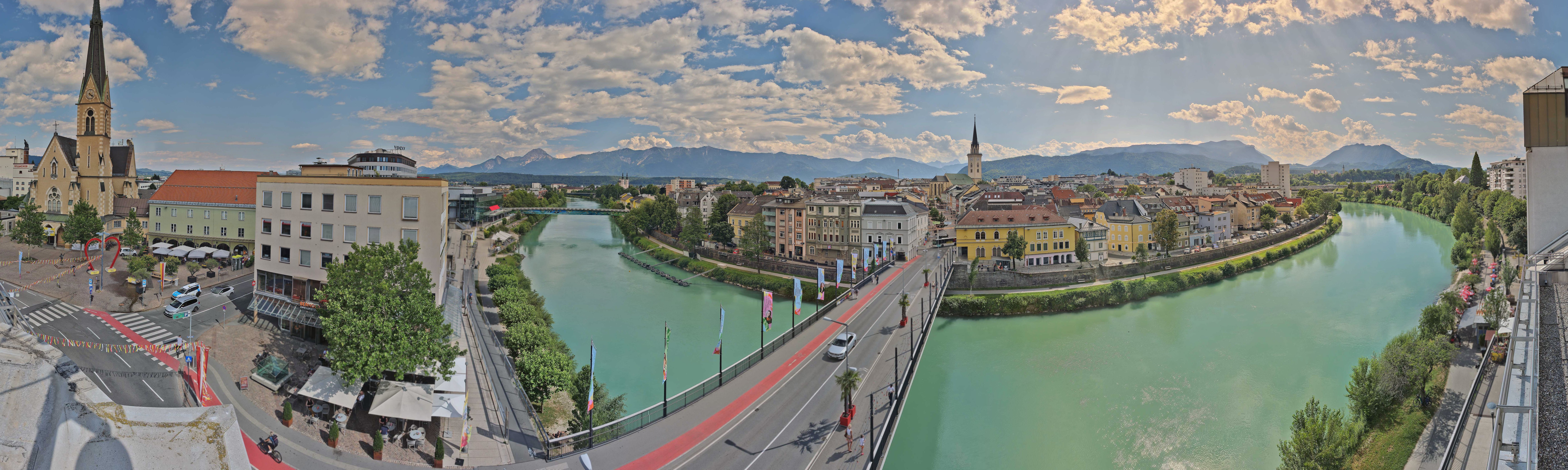 Archived image Webcam Panoramic view of Villach