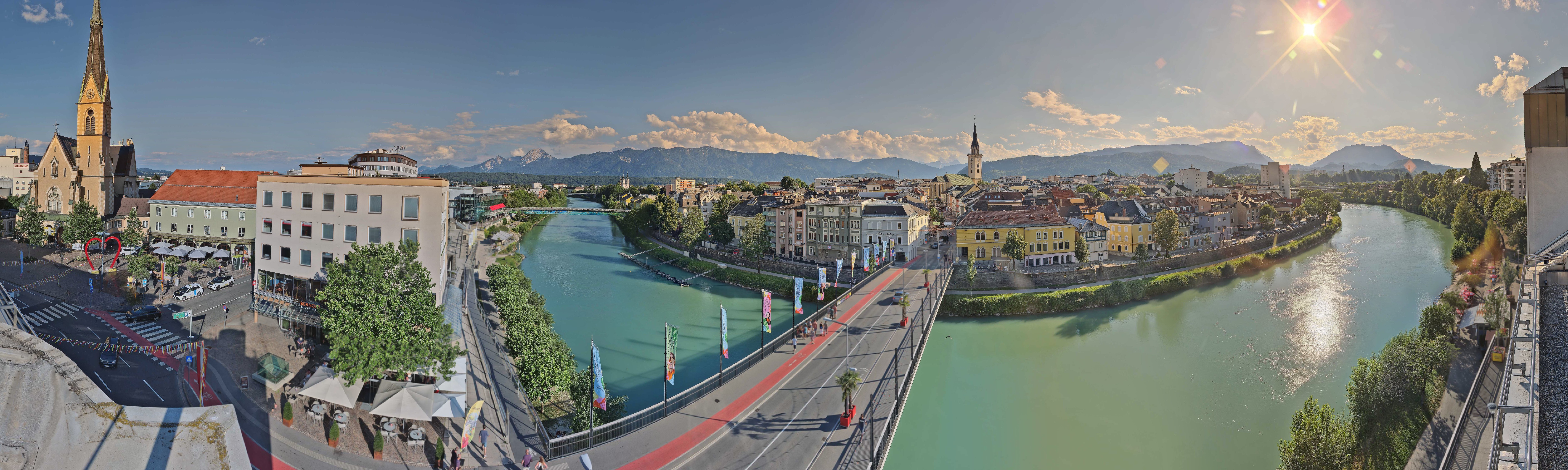 Archived image Webcam Panoramic view of Villach